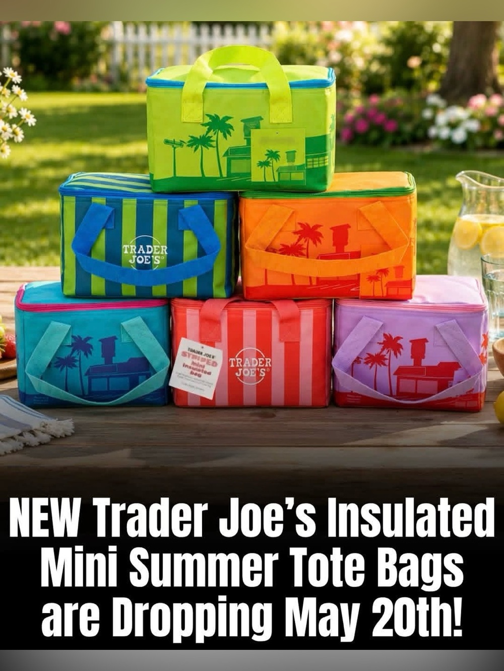 Trader Joe’s 2026! New Mini Insulated Bags Summer 6 Fun Colors - Picture 16 of 16